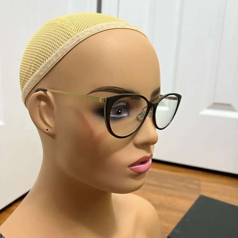 LINDBERG buffalo horn trae titanium cat eye style eyeglasses